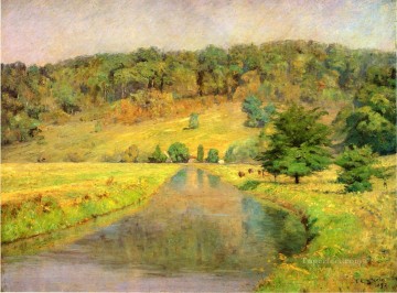 ブルック川の流れ Painting - ゴードン ヒル 印象派 インディアナ州の風景 セオドア クレメント スティール川